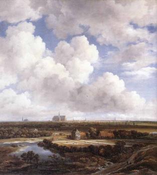 Jacob Van Ruisdael : View Of Haarlem With Bleaching Grounds